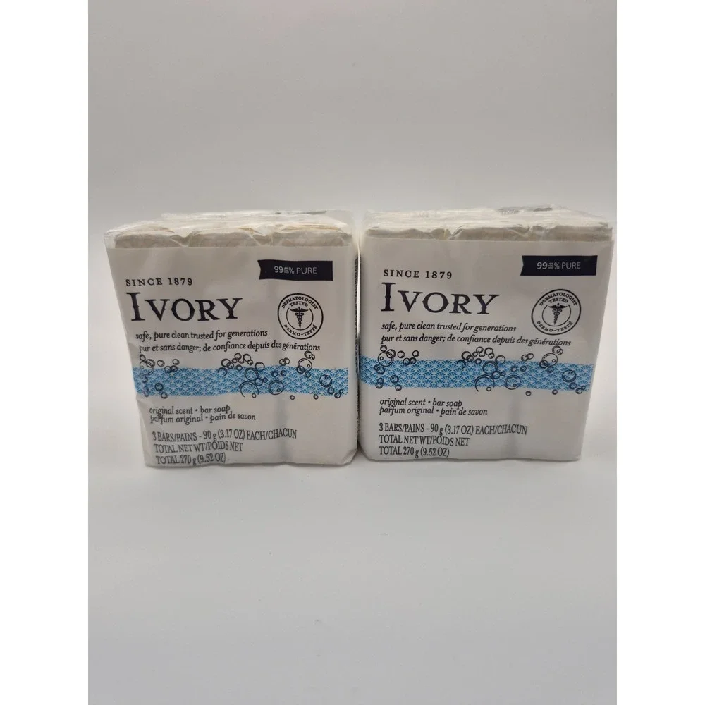 2-Ivory Soap New/Sealed Pack of 3  99.44% Pure Clean & Simple-Original Formula